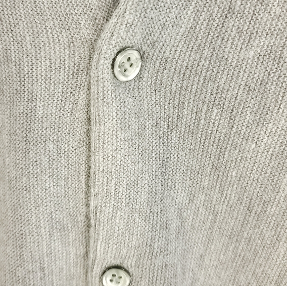 Vtg Izod Lacoste Cardigan Sweater Men's Large Gray Grandpa Grunge Geek USA - Picture 4 of 10